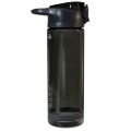 Be First Бутылка для воды из тритана с трубочкой внутри 750 мл черная (WB09-NL)
