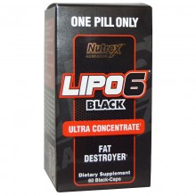 Lipo 6 Black Ultra Concentrate, 60 Black-Caps