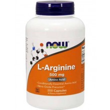 NOW Arginine 500 mg, 100 caps.