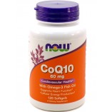 NOW CoQ10 60 mg + Omega - 3,  60 softgels. (Улучшение работы сердца)